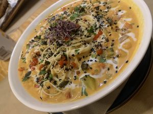 Sopa thai at Mapa Verde in San Sebastian