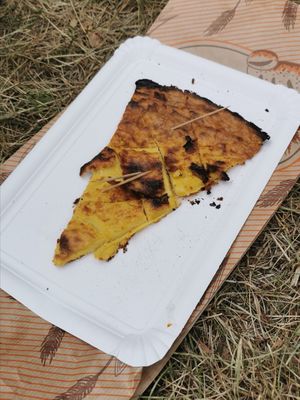 vegan chickpea quiche at Zerostress Pizza - Friedrichshain in Berlin