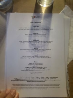 Menù at VgOloso in Venice