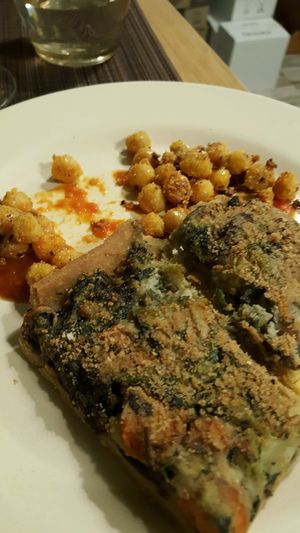 torta salata di farina di legumi at VgOloso in Venice