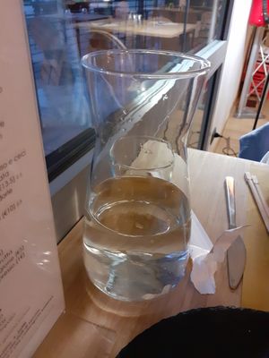 Acqua in caraffa di vetro ( plastic free😄) at VgOloso in Venice