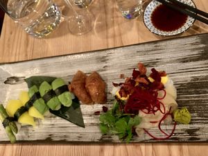 12-piece sushi platter  at East  in Stockholm