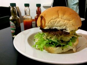 The burger menu at Las Vegans in Rio De Janeiro