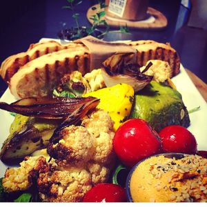 Vegan Tapas Platter & Sun-dried Tomato Cashew Cheese ~ available upon request  at FarmHand Kchn in St Augustine