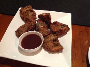 Pakoda with tamarind chutney at Steam in Rotorua