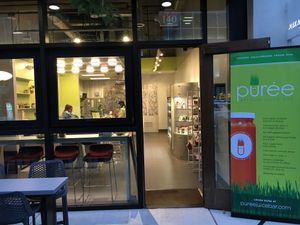 Outside at Puree Juice Bar in Fairfax