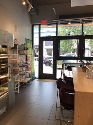 Inside the cafe.  at Puree Juice Bar in Fairfax