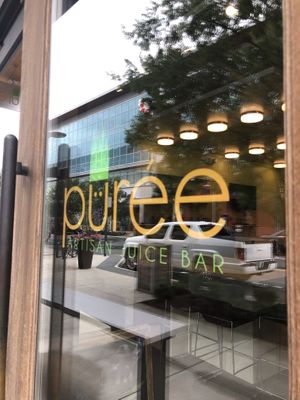 Outside the cafe.  at Puree Juice Bar in Fairfax