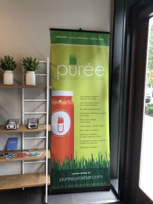 Inside the cafe.  at Puree Juice Bar in Fairfax