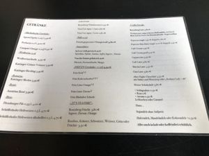 Menu  at Rosenberg in Potsdam