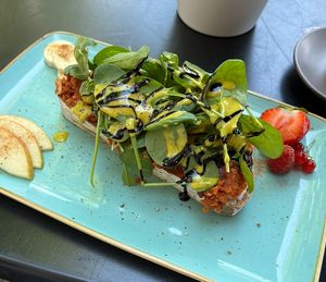 Belegtes Sauerteigbrot mit wie-Mett  at Rosenberg in Potsdam