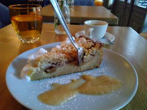 Traditional German apple cake at Rosenberg in Potsdam