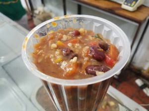 Vegan chile  at La Esquina de las Flores in Buenos Aires