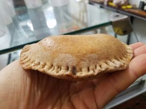 vegan empanada at La Esquina de las Flores in Buenos Aires