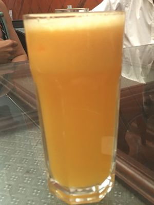 Maracuyá (passion fruit) smoothie  at La Esquina de las Flores in Buenos Aires