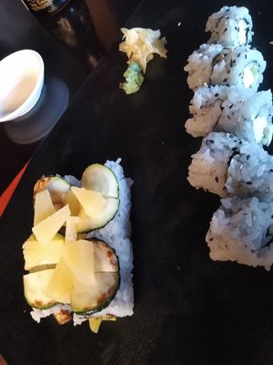 Vegan sushi rolls at Tokyo in Chattanooga