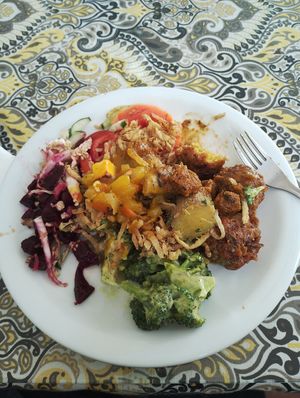 Sunday daily variation ... at Govinda Restaurante e Pizzaria Vegetariana in Porto Alegre