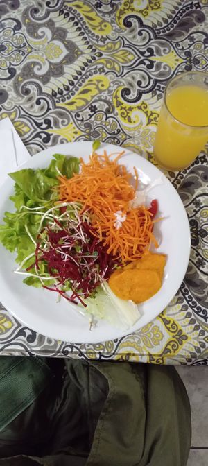 Opções de salada no buffet de almoço at Govinda Restaurante e Pizzaria Vegetariana in Porto Alegre