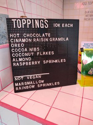 Toppings at Mad Pops in Seminyak