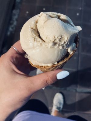 Salted caramel + Coffee chocolate swirl Icecream  at Mad Pops in Seminyak