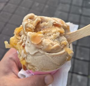 Chocolate and caramel ice cream at Mad Pops in Seminyak