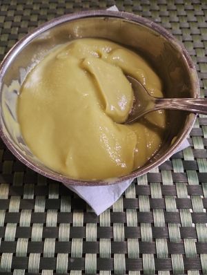 Traditional shake of avocado cold with milk , so not vegan. at Natureza in Porto Alegre