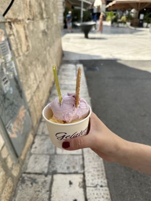 Peach and Lavender  at Gelateria Marmont in Split