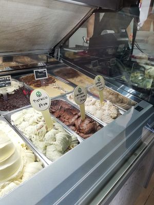 Soy based vegan options at Gelateria Marmont in Split