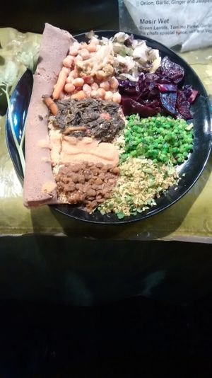 Platter at Ethiopiques - Boiler House in East London