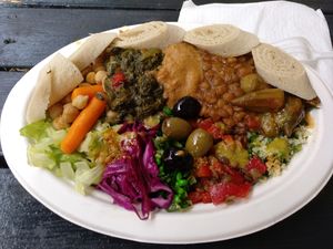 Platter  at Ethiopiques - Boiler House in East London