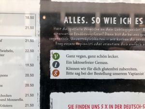 labeling at Vapiano in Zurich