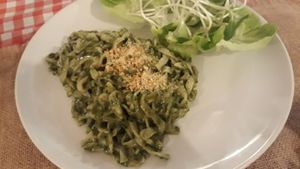 Pesto pasta at Rad Rabbit in Chiang Mai