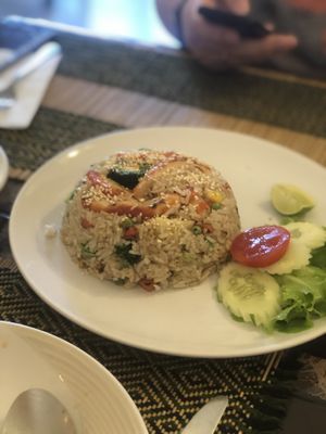 Fried rice with vegan shrimps  at Rad Rabbit in Chiang Mai