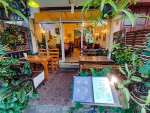 Indoor/outdoor dining at Rad Rabbit in Chiang Mai