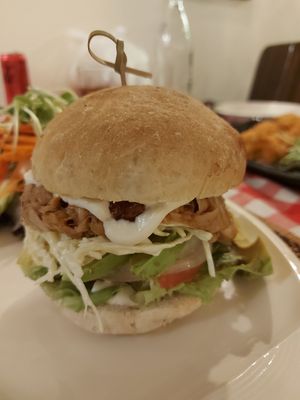 BBQ jackfruit sandwich at Rad Rabbit in Chiang Mai