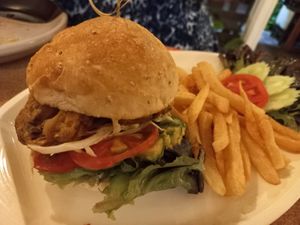 Jackfruit burger at Rad Rabbit in Chiang Mai
