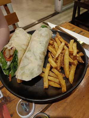 Wrap was a bit too much salat at Rad Rabbit in Chiang Mai