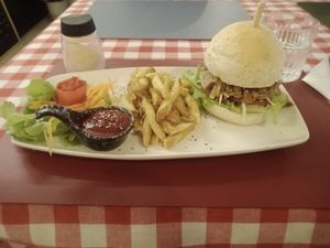 Jackfruit bbq burger at Rad Rabbit in Chiang Mai