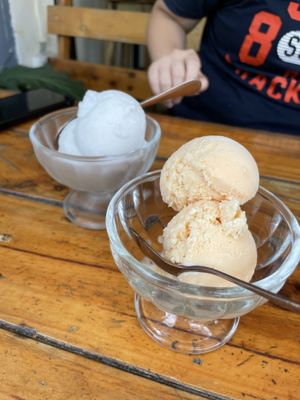 Vegan ice cream! Both very delicious (coconut and vanilla )  at Rad Rabbit in Chiang Mai