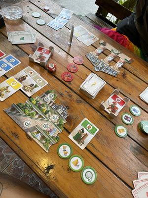 7 wonders architect is such a quick game!   at Rad Rabbit in Chiang Mai