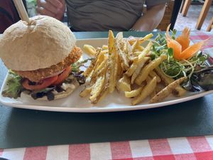 Chicken burger   at Rad Rabbit in Chiang Mai
