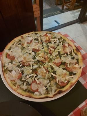 Pesto pizza at Rad Rabbit in Chiang Mai