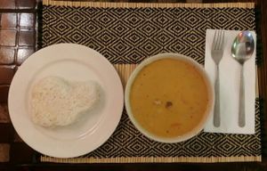 massaman curry with rice at Rad Rabbit in Chiang Mai