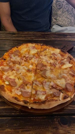Hawaiian pizza   at Rad Rabbit in Chiang Mai