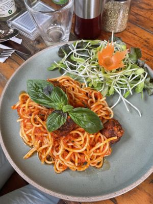 veatballs spaghettis  at Rad Rabbit in Chiang Mai