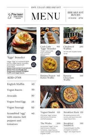 Rad Breakfast Menu at Rad Rabbit in Chiang Mai