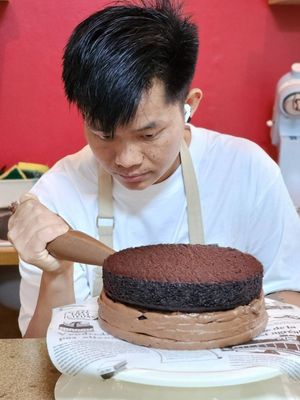 Dark chocolate cake at Rad Rabbit in Chiang Mai