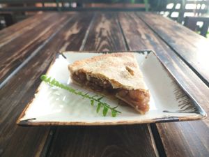 Vegan apple pie made in house at Rad Rabbit in Chiang Mai