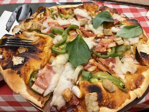 Small Texas BBQ pizzaa  at Rad Rabbit in Chiang Mai