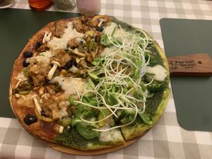 Spicy jackfruit  + green wonder   at Rad Rabbit in Chiang Mai